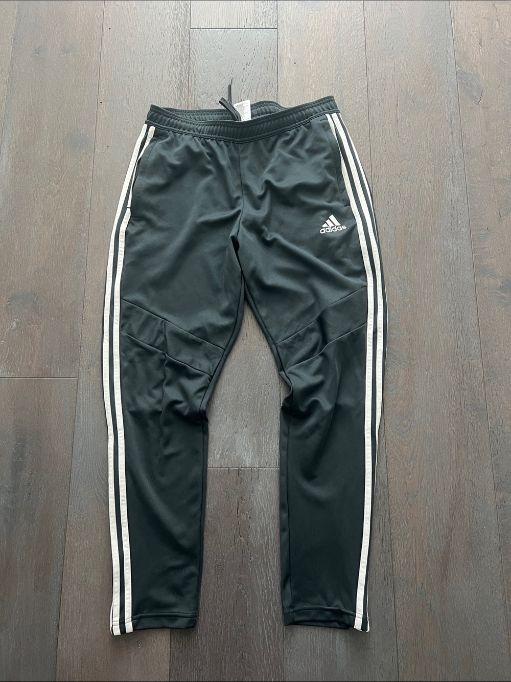 adidas Black Joggers with White Three-Stripe Detail